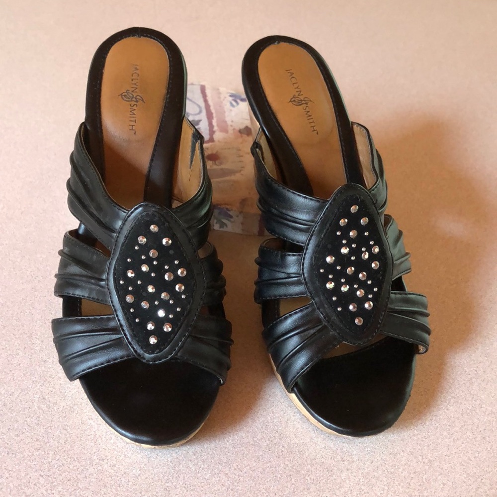 💕Black Wedges